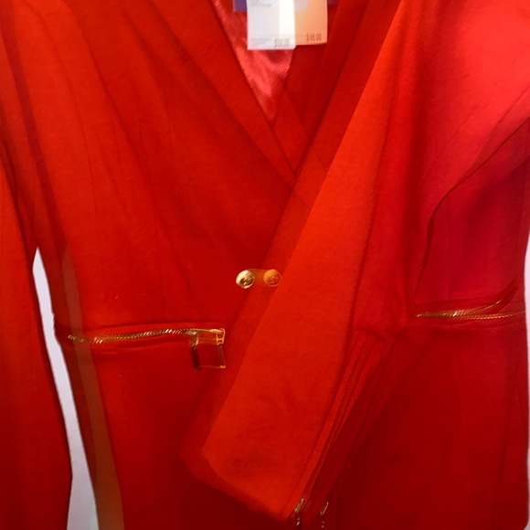 Vivienne Tam Red Double Breasted Blazer - Picture 6 of 11